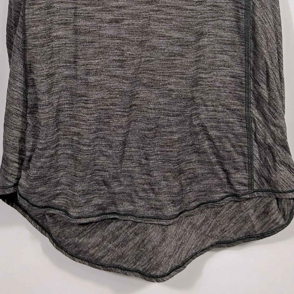 Lululemon Wild Tank Top With Built In Sports Bra Heathered Grey/Black Size 8